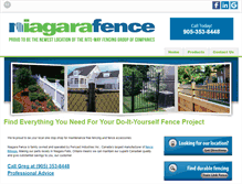 Tablet Screenshot of niagarafence.com